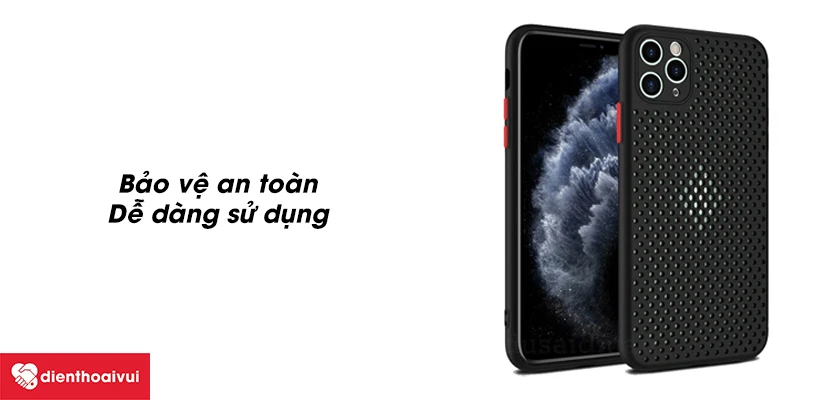Ốp lưng silicon tổ ong Cooling iPhone 13 Pro Max