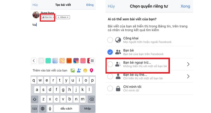Chọn v&agrave;o quyền ri&ecirc;ng tư