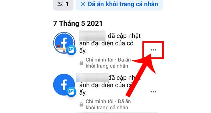 C&aacute;ch bỏ ẩn b&agrave;i viết tr&ecirc;n Facebook bằng điện thoại