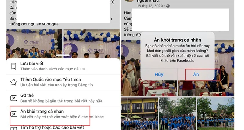 C&aacute;ch ẩn b&agrave;i viết được gắn thẻ
