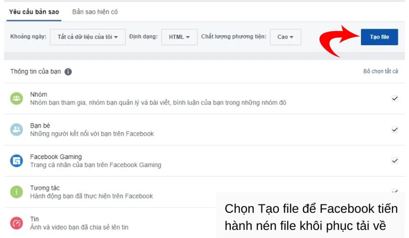 Cách khôi phục story đã xóa trên Facebook bằng máy tính