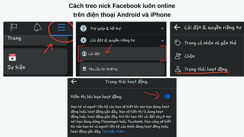 Treo nick Facebook tr&ecirc;n đi&ecirc;̣n thoại Android