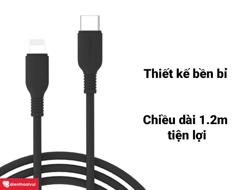 Thiết kế bền bỉ c&ugrave;ng với chiều d&agrave;i 1.2m tiện lợi
