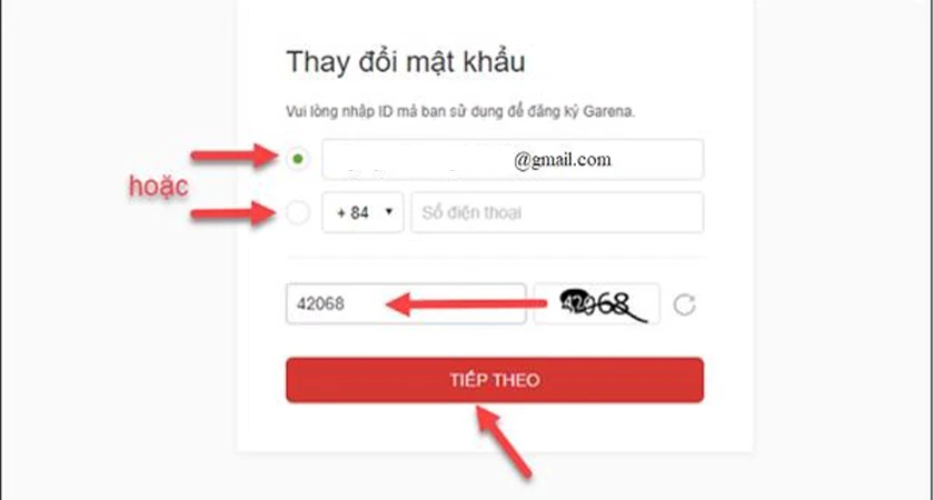 hướng dẫn c&aacute;ch đổi mật khẩu garena