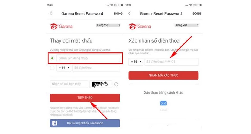 hướng dẫn c&aacute;ch đổi mật khẩu garena