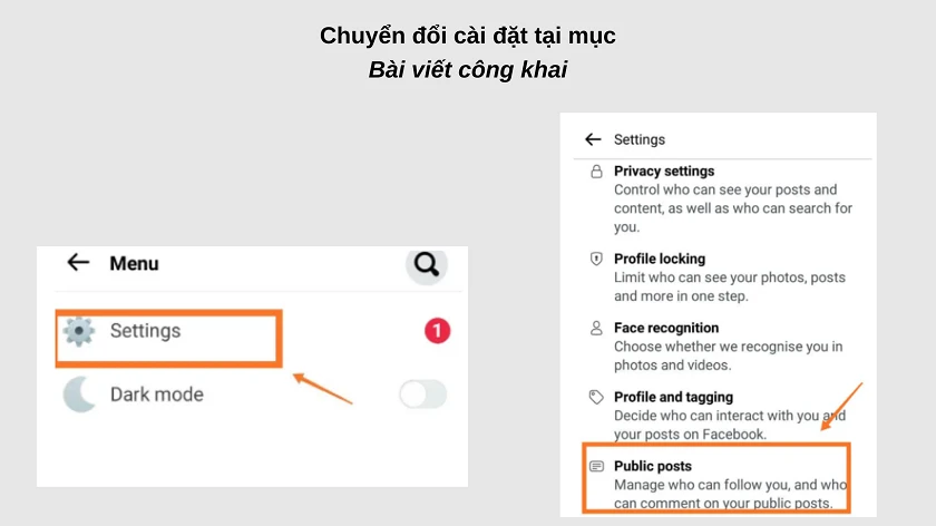 Cách b&acirc;̣t ch&ecirc;́ đ&ocirc;̣ theo dõi tr&ecirc;n Facebook Lite