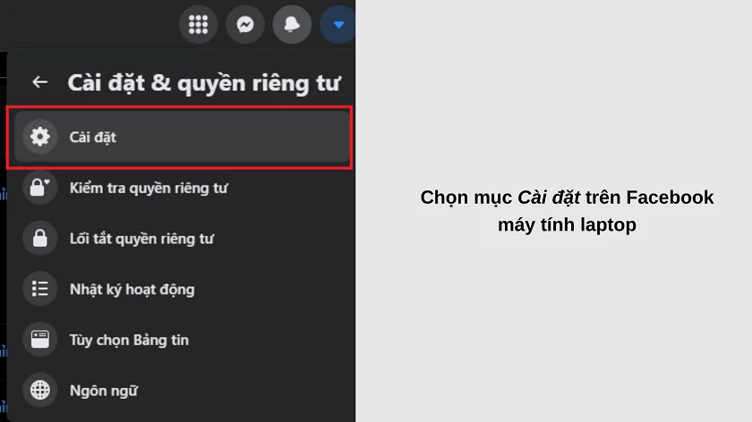 c&aacute;ch bật chế độ theo d&otilde;i tr&ecirc;n facebook với laptop