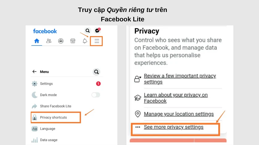 Cách b&acirc;̣t ch&ecirc;́ đ&ocirc;̣ theo dõi tr&ecirc;n Facebook Lite