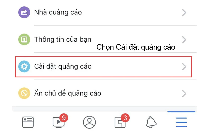 Chặn quảng c&aacute;o Facebook tr&ecirc;n iPhone