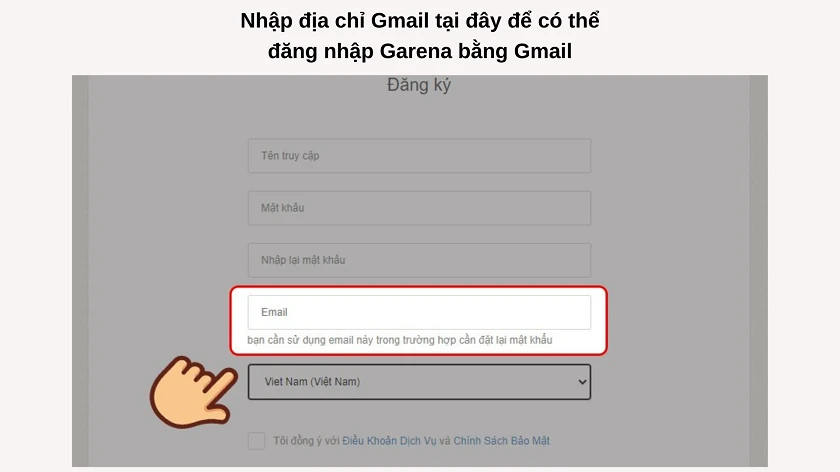 Cách đăng nhập Garena bằng Gmail