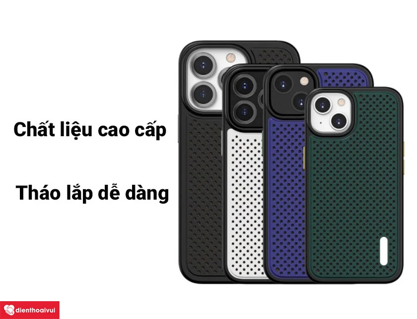 Ốp lưng silicon tổ ong Cooling iPhone 13