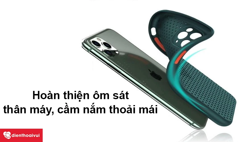 Ốp lưng silicon tổ ong Cooling iPhone 12 Pro Max