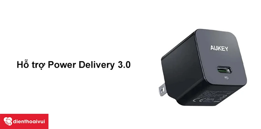 Sạc Aukey 30W PD PA-Y30s - C&ocirc;ng nghệ PPS hiện đại, thiết kế nhỏ b&eacute;