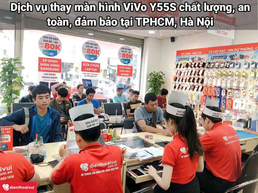 Dịch vụ thay m&agrave;n h&igrave;nh Vivo Y55S chất lượng tại TPHCM, H&agrave; Nội