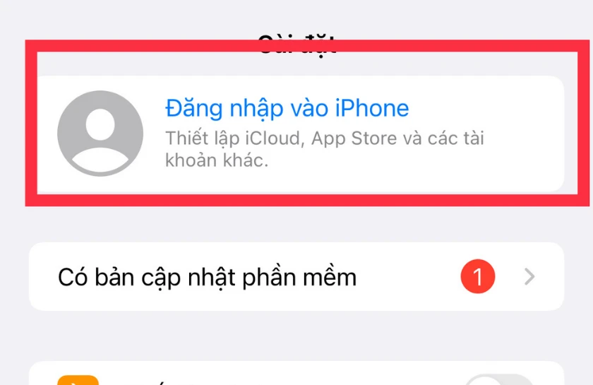 Kh&ocirc;ng thể đăng nhập iCloud v&agrave;o Appstore do đ&atilde; đồng bộ với t&agrave;i khoản Apple ID trước đ&oacute;