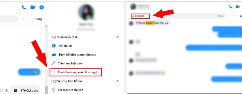 C&aacute;ch t&igrave;m tin nhắn Messenger tr&ecirc;n m&aacute;y t&iacute;nh