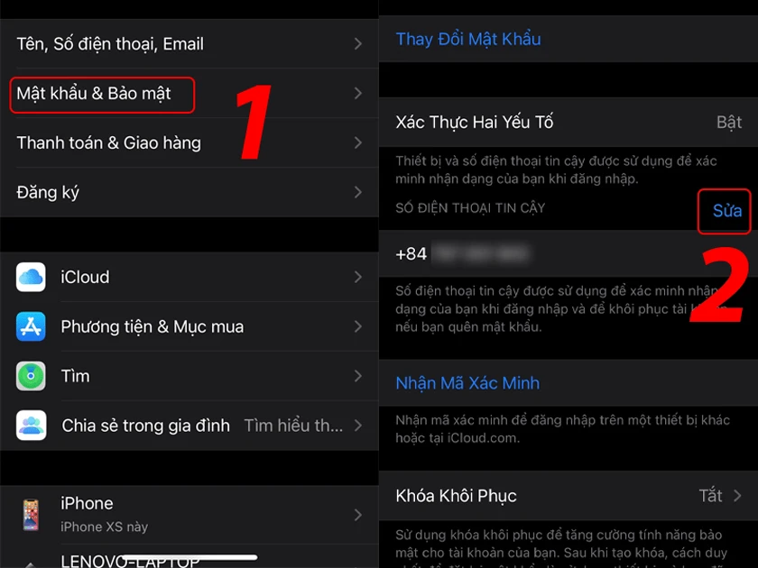 Cách đăng nhập iCloud khi bị mất số điện thoại