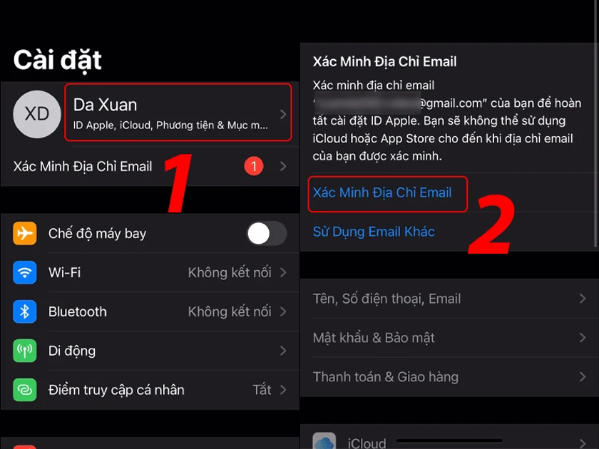 Đăng nhập iCloud bằng email cá nhân
