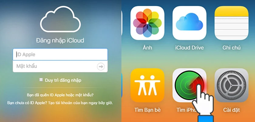 Hướng dẫn c&aacute;ch kho&aacute; iCloud khi mất điện thoại