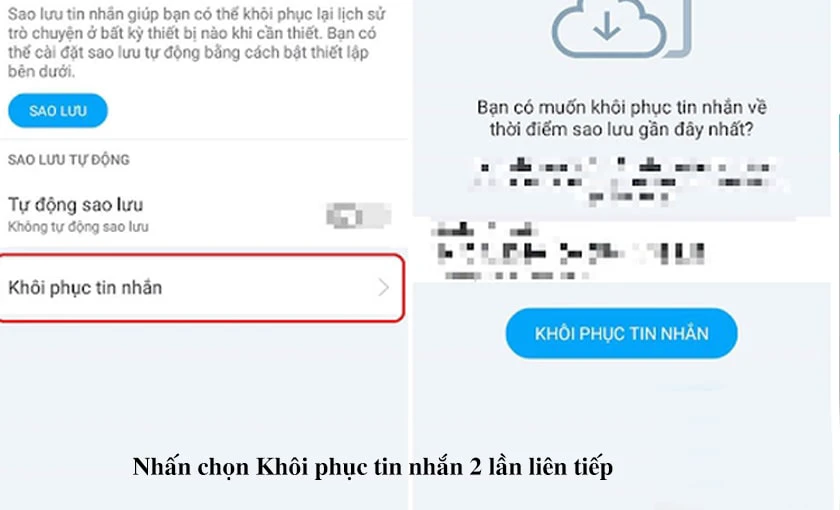 Thu hồi tin nhắn đ&atilde; x&oacute;a nh&oacute;m