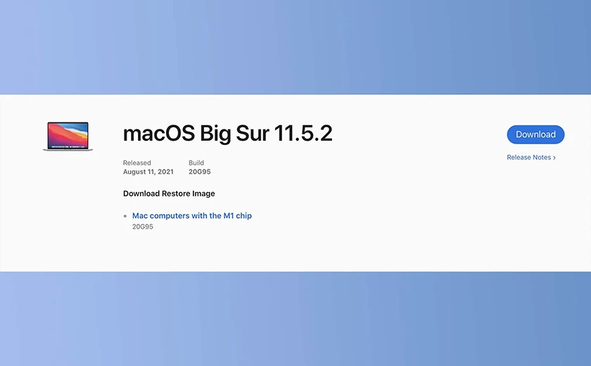 Cách cập nhật macos big sur 11.5.2