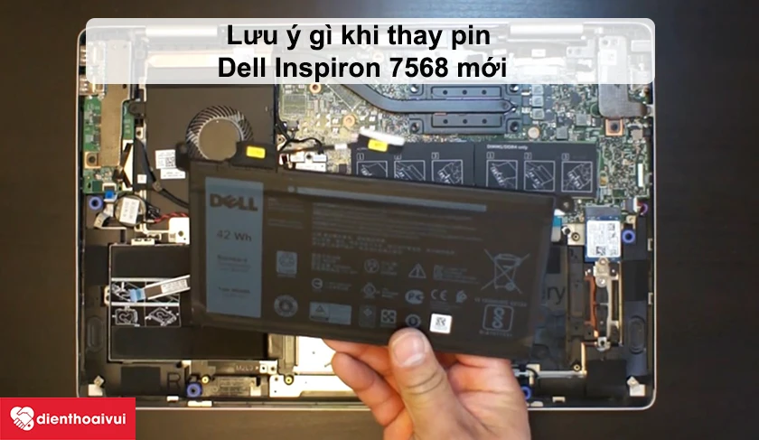 Lưu &yacute; khi thay pin mới