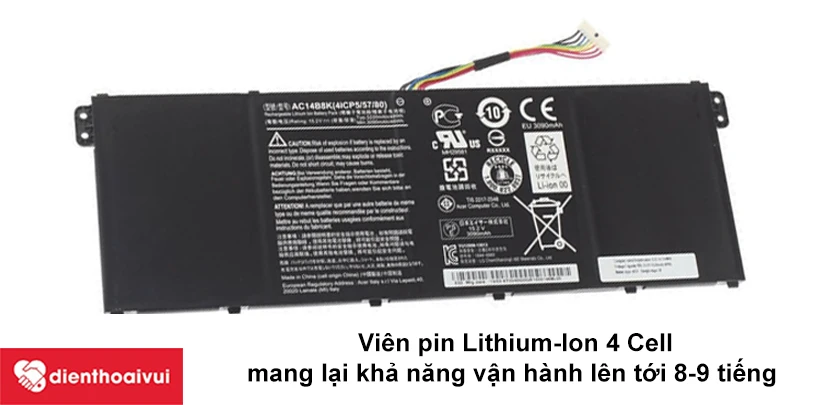 Vi&ecirc;n pin 4 Cell c&ocirc;ng nghệ Lithium-Ion&nbsp;&nbsp;