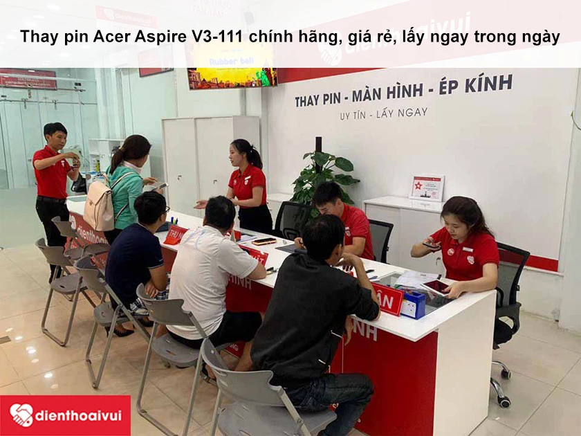Thay pin Acer Aspire V3 111 uy t&iacute;n, chất lượng tại hệ thống cửa h&agrave;ng Điện Thoại Vui