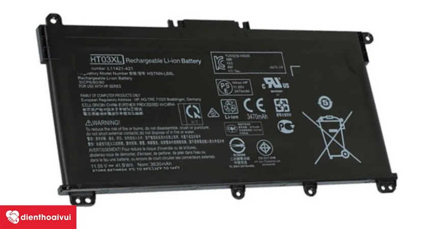Pin HP Notebook 15S v&agrave; những th&ocirc;ng tin cơ bản