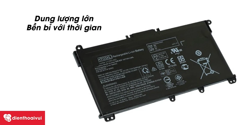 Pin HP Pavilion 14 CE dung lượng lớn, bền bỉ