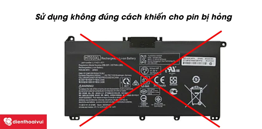 Nguy&ecirc;n nh&acirc;n g&acirc;y hư hỏng pin HP&nbsp;