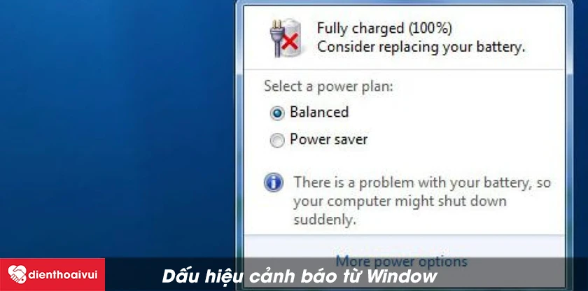 Dấu hiệu pin HP bị chai v&agrave; cần thay mới