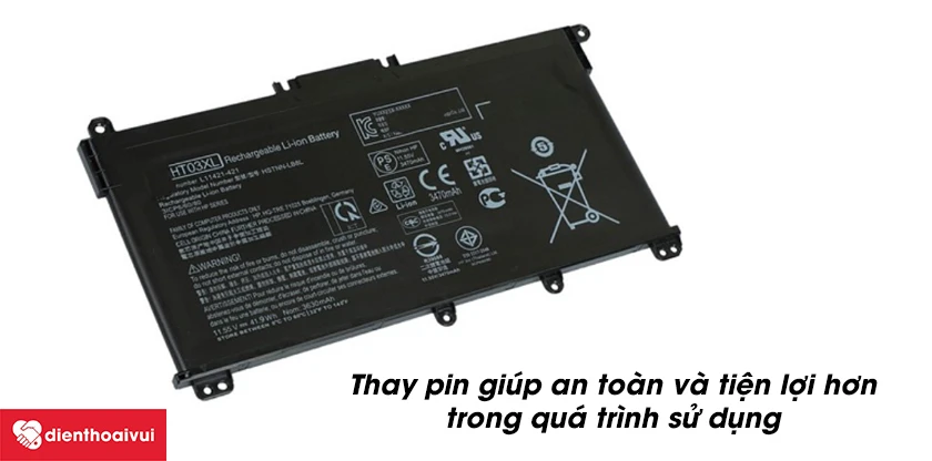 Lưu &yacute; khi thay pin mới cho laptop HP Pavilion 14 Ce&nbsp;&nbsp;&nbsp;&nbsp;