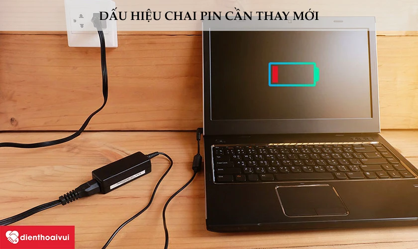 Dấu hiệu pin laptop Acer Aspire bị chai v&agrave; cần thay mới