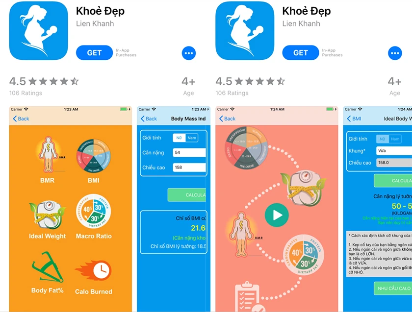 Khỏe đẹp - App t&iacute;nh calo đồ ăn