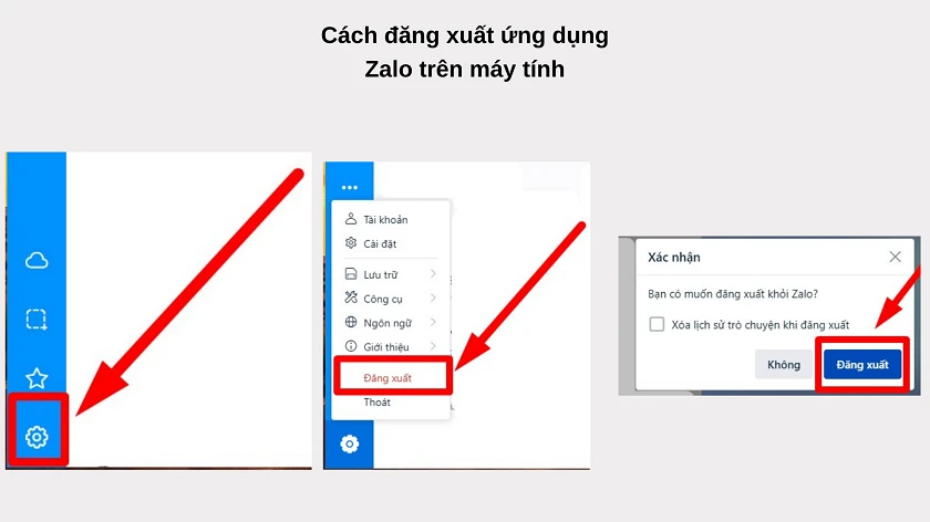 cách đăng xuất zalo trên máy tính