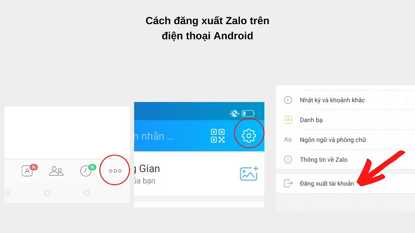 Cách đăng xuất Zalo trên điện thoại Android