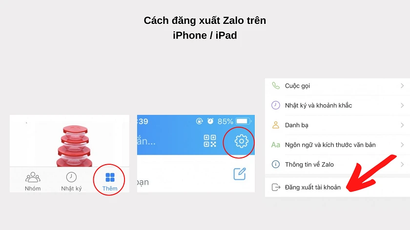 Cách đăng xuất cho iPhone lẫn iPad