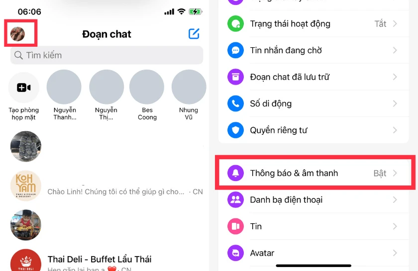 C&aacute;ch đổi nhạc chu&ocirc;ng Messenger tr&ecirc;n điện thoại Android, iPhone