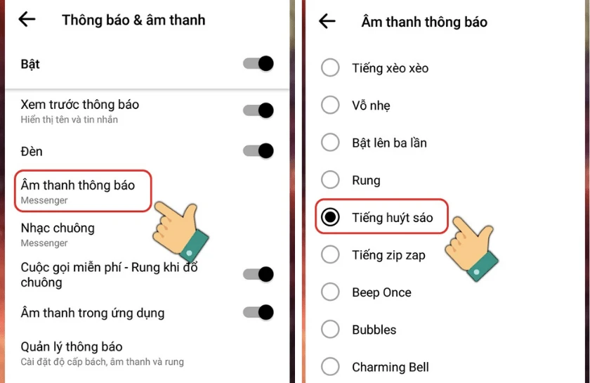 Chọn kiểu &acirc;m thanh
