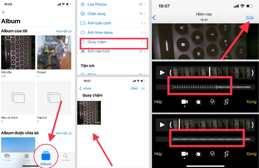 Cách làm video tua nhanh trên iP