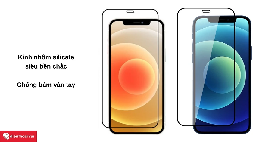 K&iacute;nh cường lực iPhone 12 Pro Max Mipow Premium