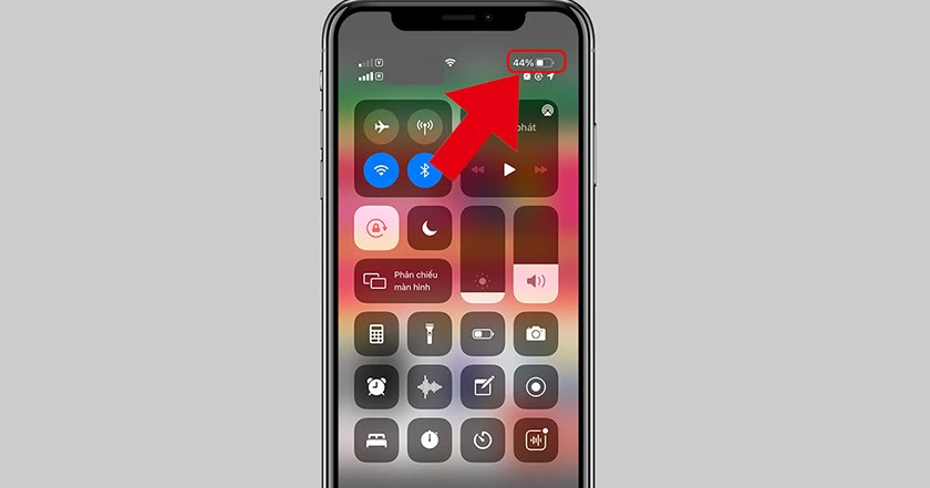 C&aacute;ch hiển thị phần trăm pin iPhone 11, X
