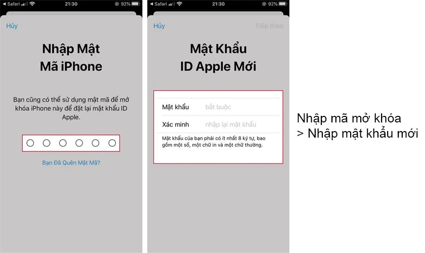 Hướng dẫn c&aacute;ch đặt lại mật khẩu Apple ID
