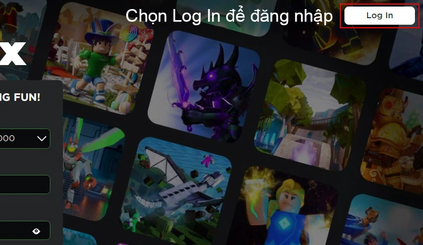 Hướng dẫn đăng nhập v&agrave;o Roblox