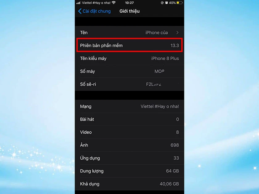 Cập nhật phiên bản iOS mới nhất của máy