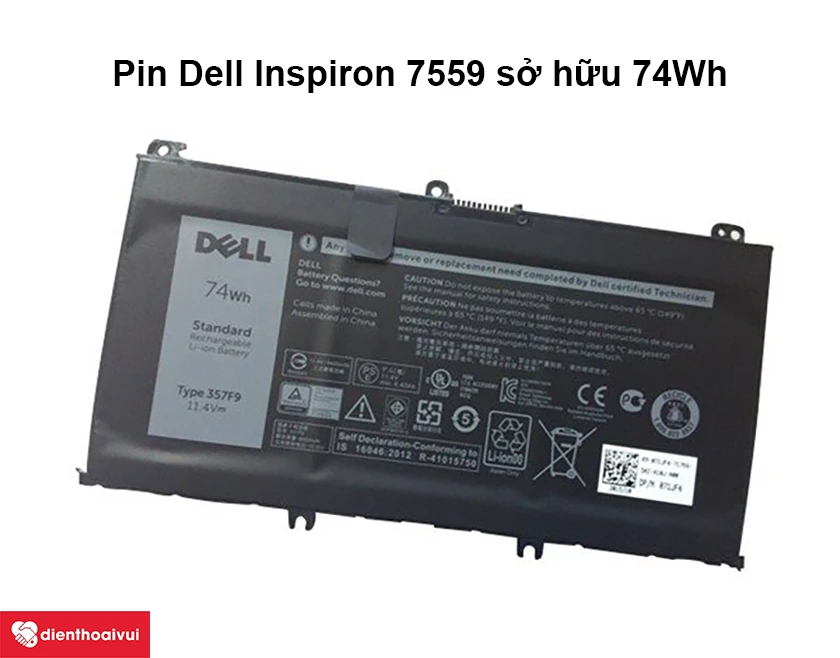 Thay pin laptop Dell Inspiron 7559
