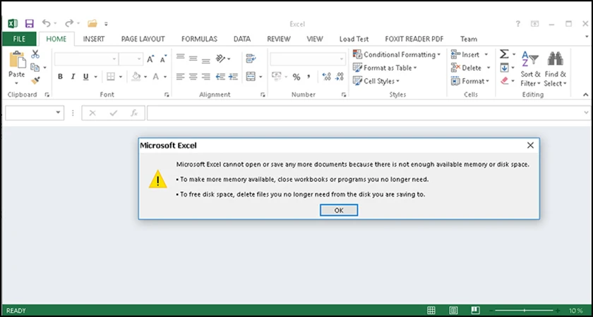 Excel không mở được