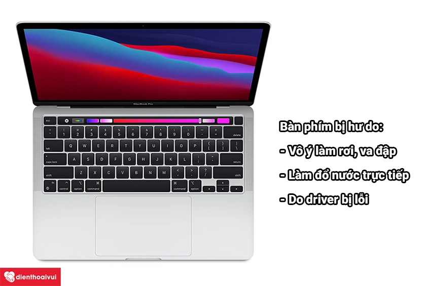 thay b&agrave;n ph&iacute;m MacBook Pro 2020 (Apple M1)
