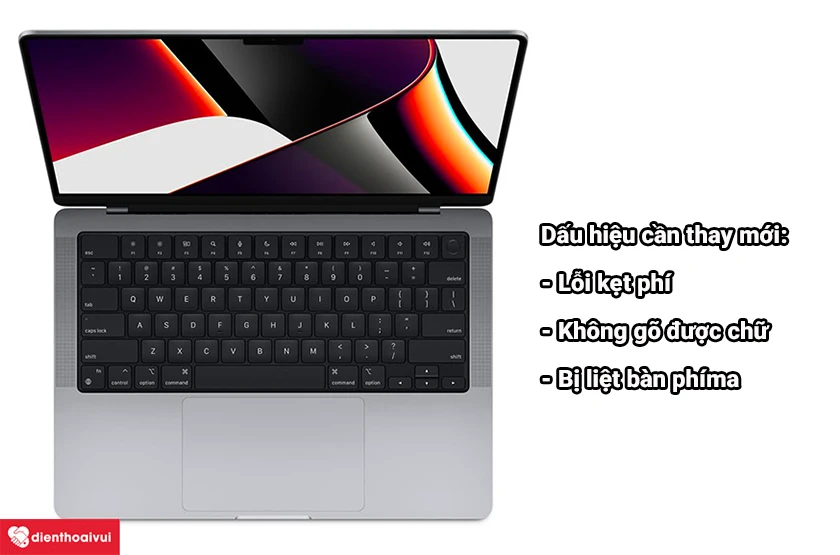 thay b&agrave;n ph&iacute;m MacBook Pro 2020 (Apple M1)